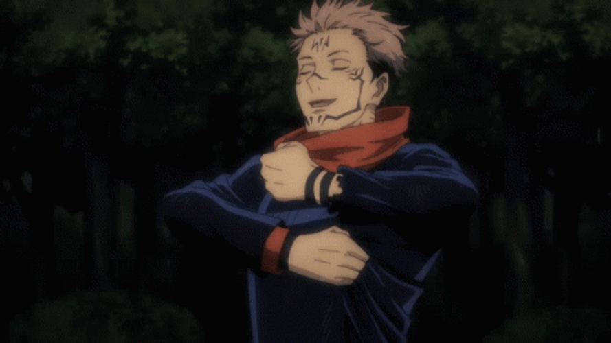 Jujutsu Kaisen Sukuna Shirt Rip GIF