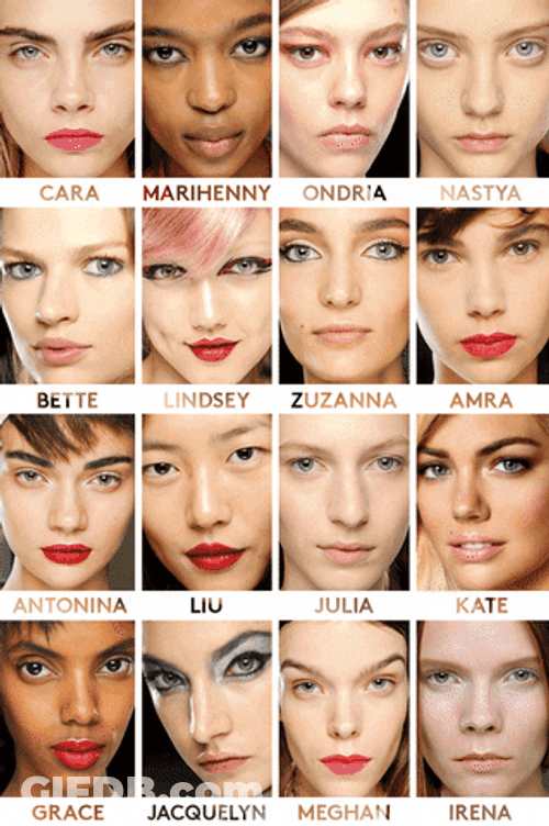 Julia Nobis Cara Delevingne Model Make-Up GIF