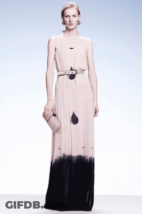 Julia Nobis Dip Dying Ink Dress GIF