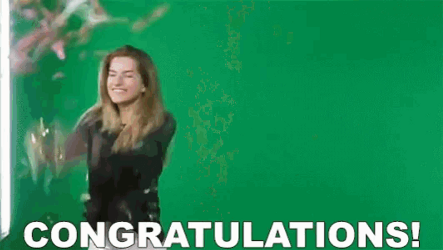 Julia Van Bergen Congratulations GIF