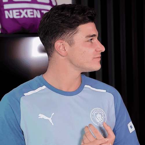 Julian Alvarez Interview GIF