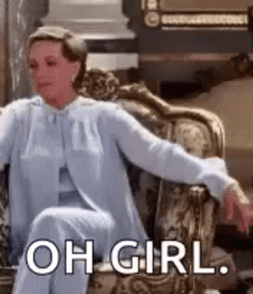 Julie Andrews Blushing Queen GIF