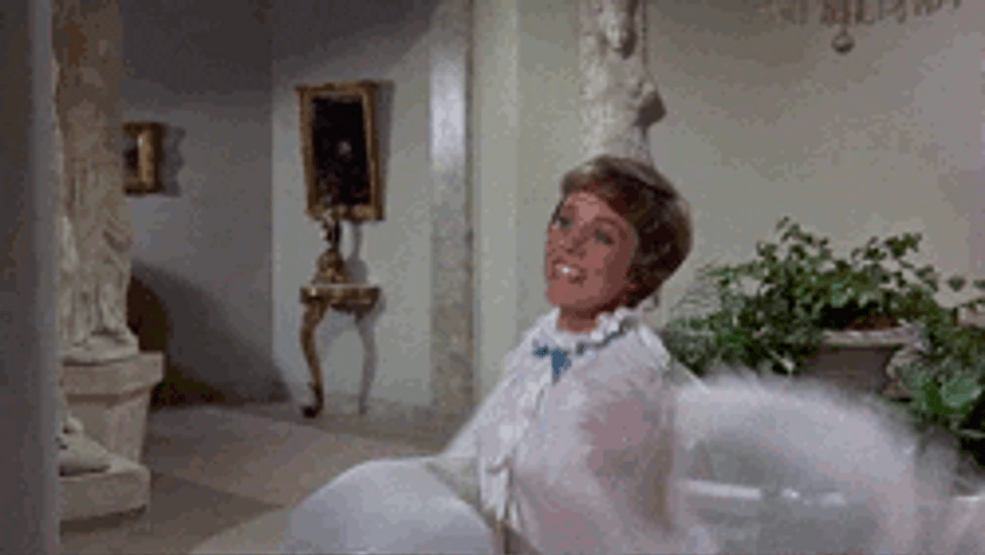 Julie Andrews White Nightgown GIF