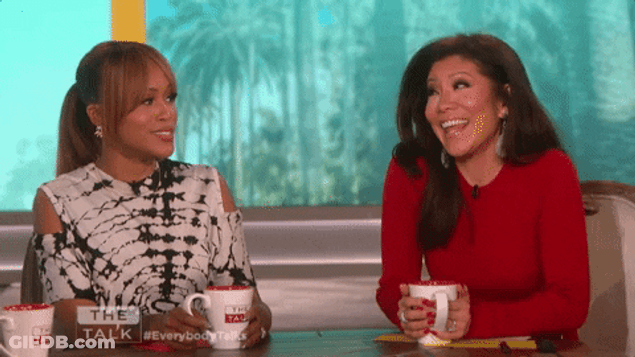 Julie Chen Drinking Coffee GIF