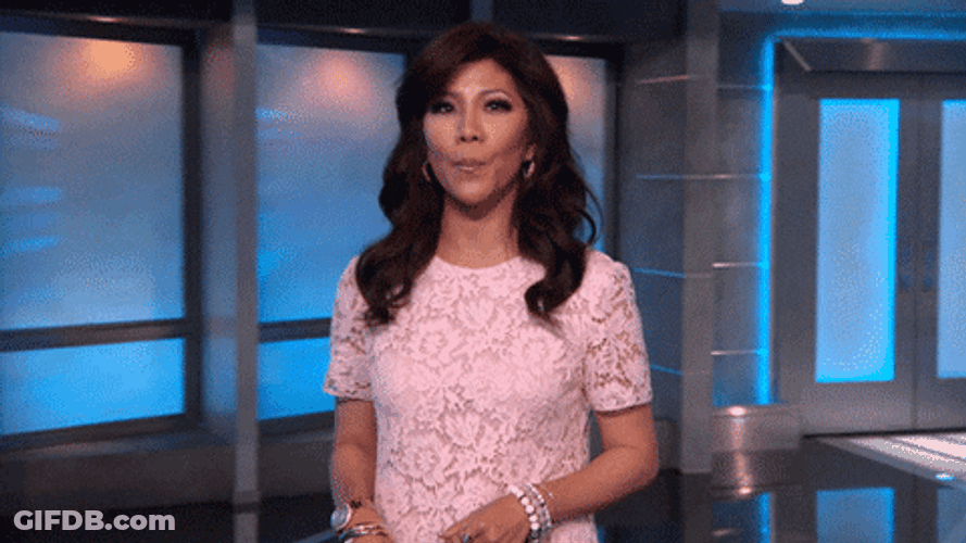Julie Chen In Her Pink Dress GIF
