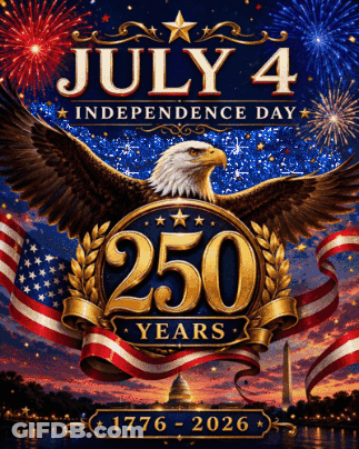 July 4Th Celebrating 250 Years Poster GIF