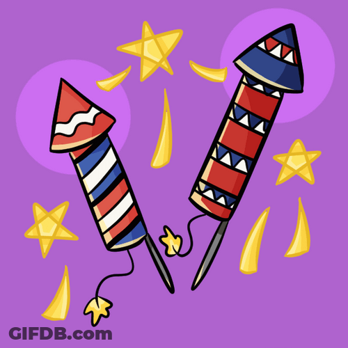 July 4Th Fireworks Rockets Mobile Art GIF