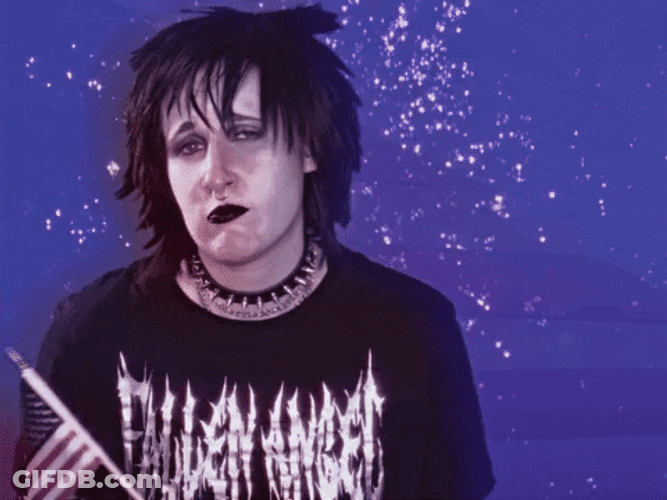 July 4Th Frustrated Gothic Lady GIF