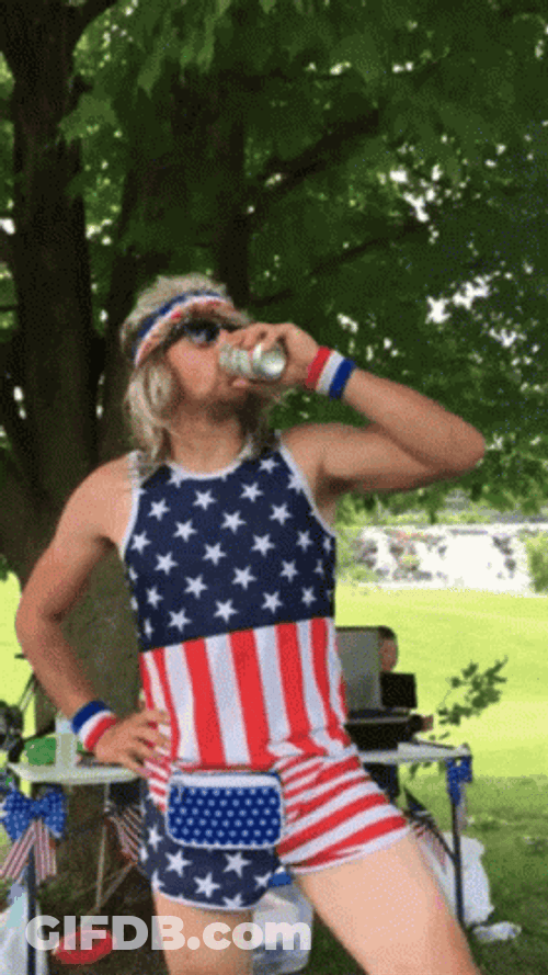 July 4Th Man Having A Good Time GIF