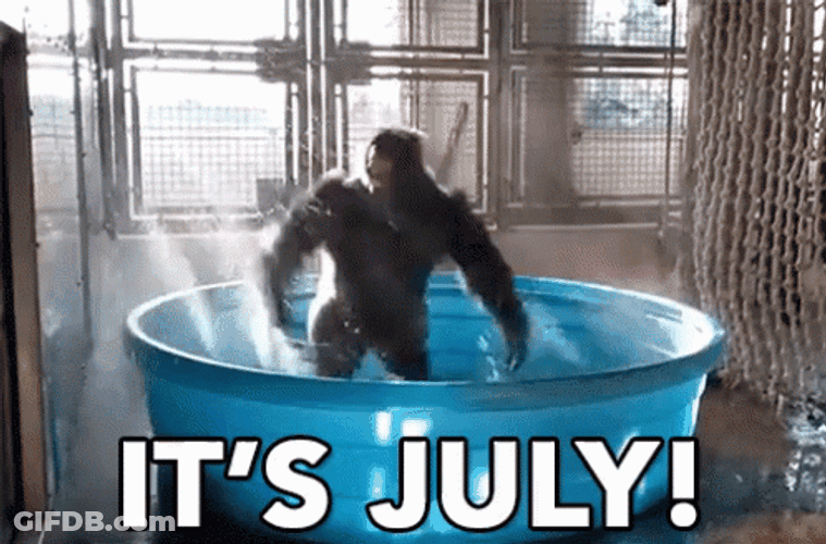 July Blessings Dancing In The Pool GIF