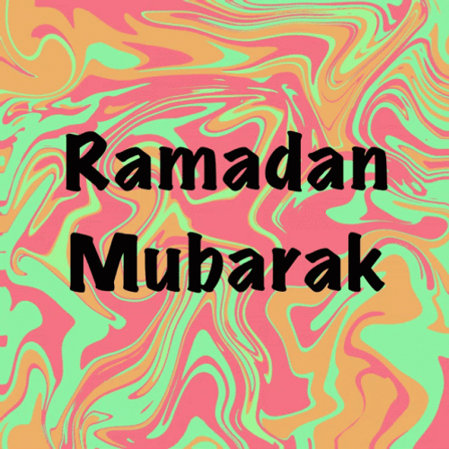 Jumma Mubarak Colorful Background Ramadan Mubarak Text GIF