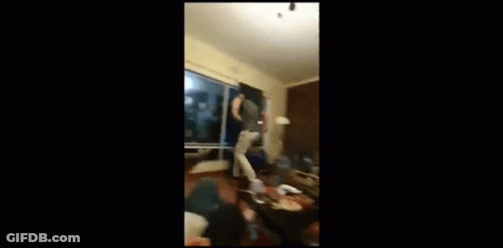 Jump Out Window Friend GIF