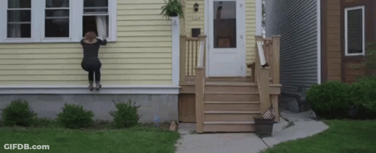 Jump Out Window Girl Escaping GIF