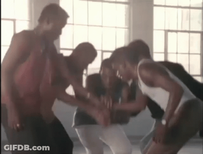 Jump Team High Five GIF