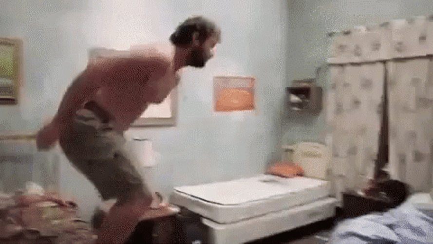 Jump To Bed Before Bedtime GIF