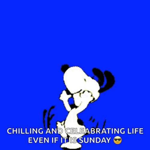 Jumping And Dancing Snoopy Sunday GIF