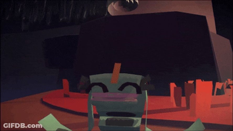 Jumping Animated Cute Wendigo GIF