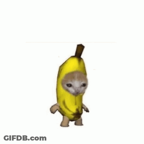 Jumping Banana Cat Meme GIF