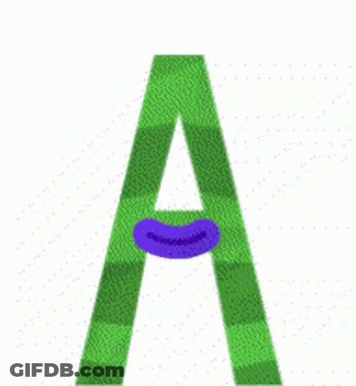 Jumping Capital Letter A GIF