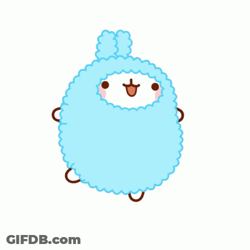 Jumping Cute Molang Squishmallow GIF