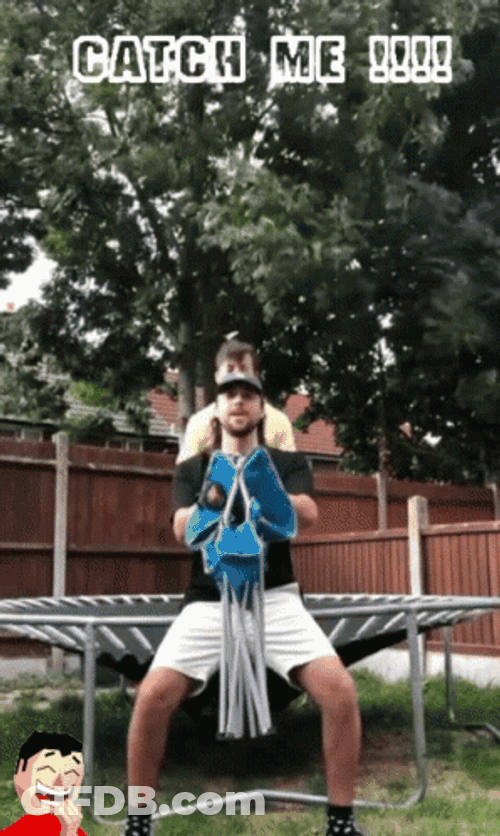 Jumping Funny Falling GIF