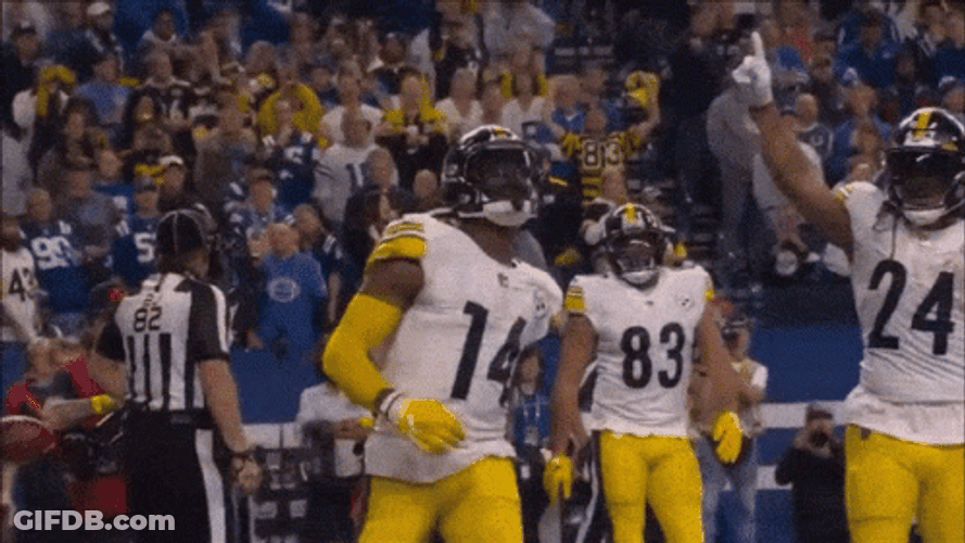 Jumping George Pickens GIF