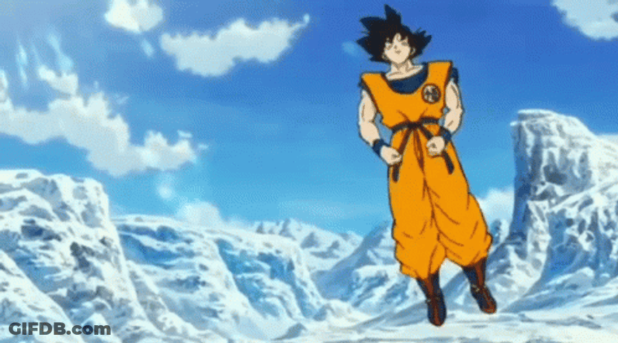 Jumping Goku Transformation GIF