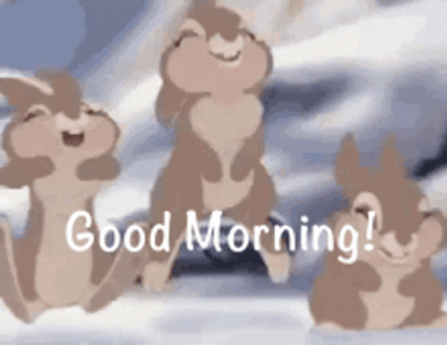 Jumping Happy Bunnies Disney Good Morning GIF
