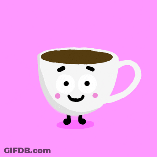 Jumping Happy Espresso Cup GIF