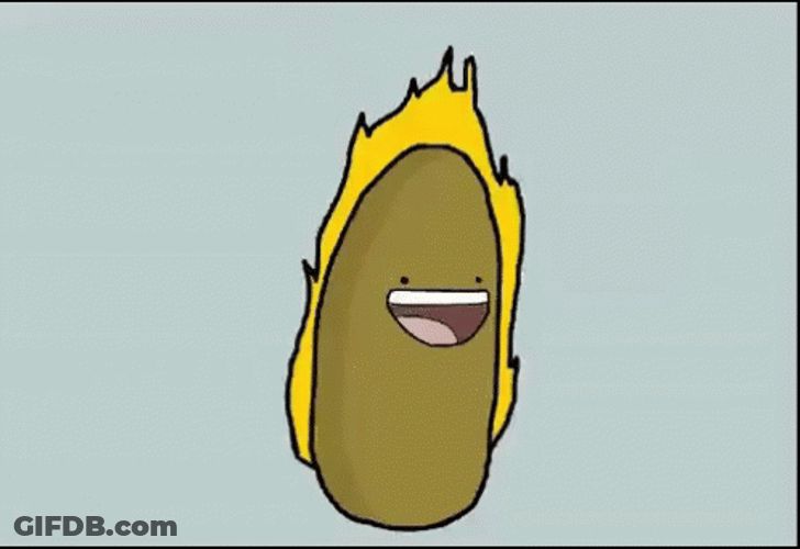 Jumping Happy Hot Potato GIF