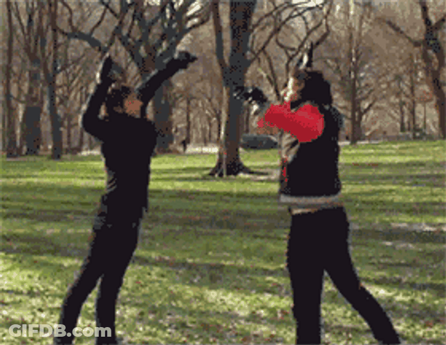 Jumping High Five Saturday Night Live GIF