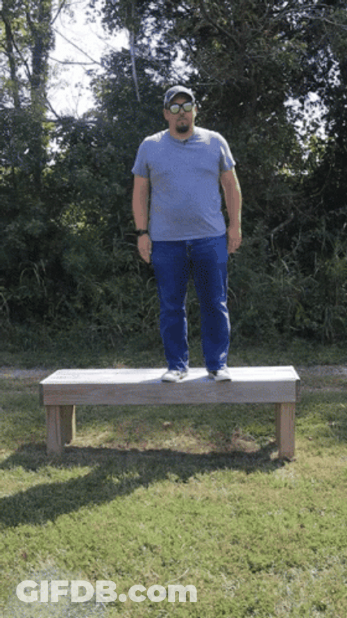 Jumping Jacks On Bench GIF