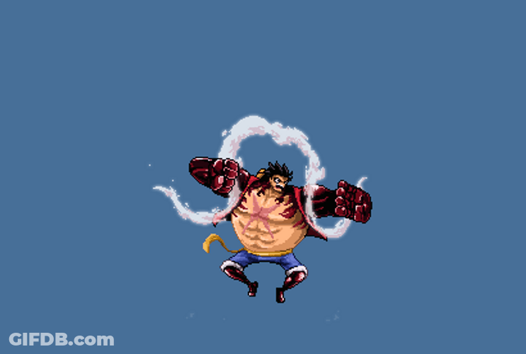 Jumping Luffy Gear 4 GIF