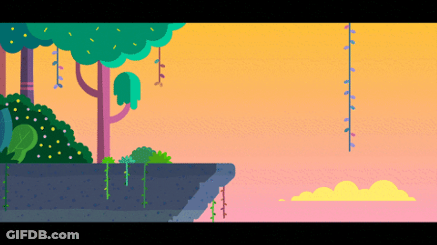 Jumping Off A Cliff Action Hero GIF