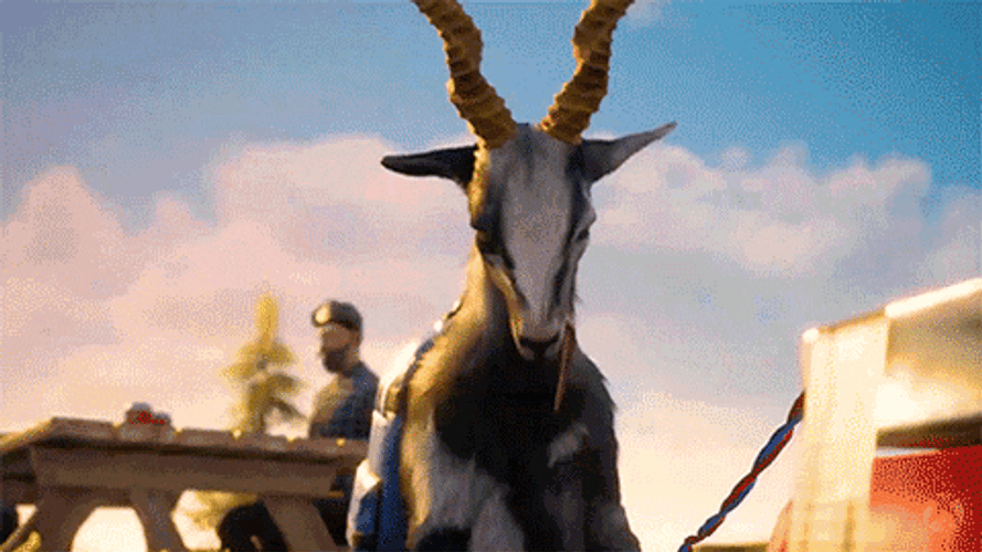 Jumping Off A Cliff Goat Simulator Explosion GIF