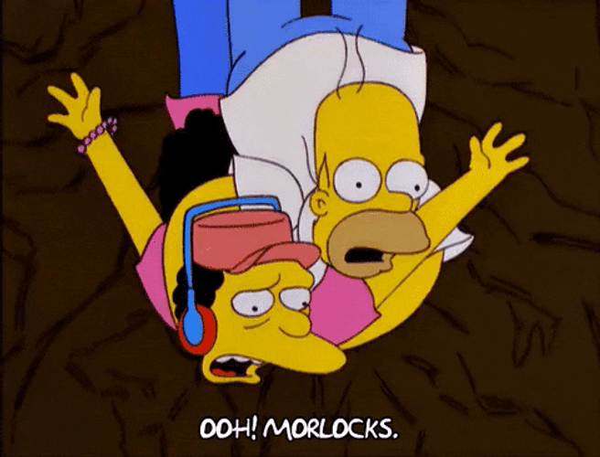 Jumping Off A Cliff Happy Homer Simpson GIF