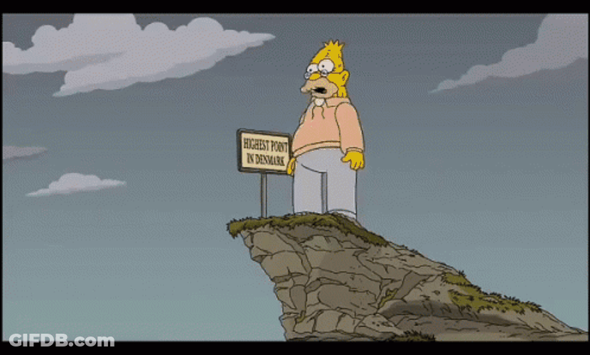 Jumping Off A Cliff Homer Simpsons GIF