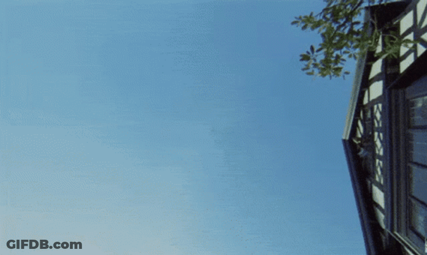 Jumping Out Window And Hitting Ground GIF