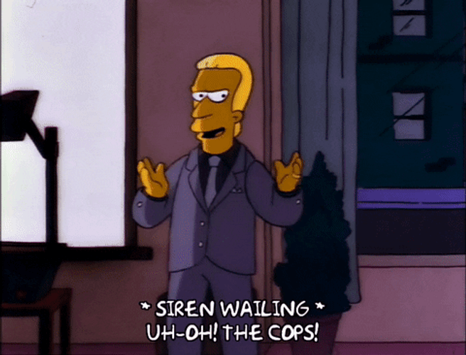 Jumping Out Window The Simpsons Scene GIF