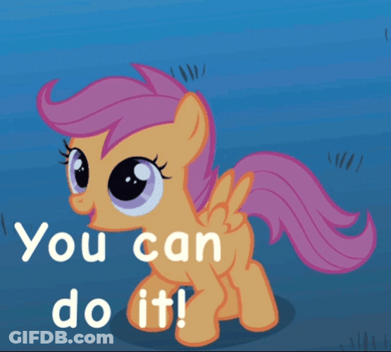 Jumping Pony Encouragement Words GIF