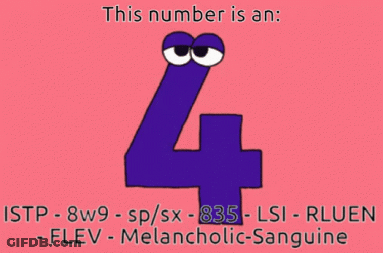 Jumping Purple Number 4 GIF