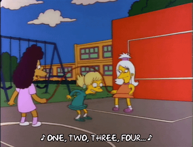 Jumping Rope Fun Playing Janey Simpsons GIF