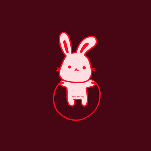 Jumping Rope Playing Kawaii Bunny GIF