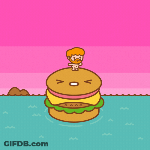 Jumping To Burgers Animation GIF