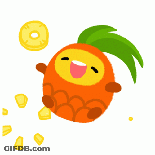 Jumping Up And Down Pineapple GIF
