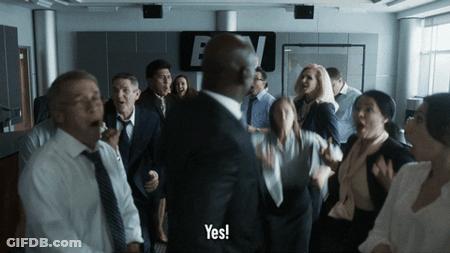 Jumping Yes Office Celebration GIF