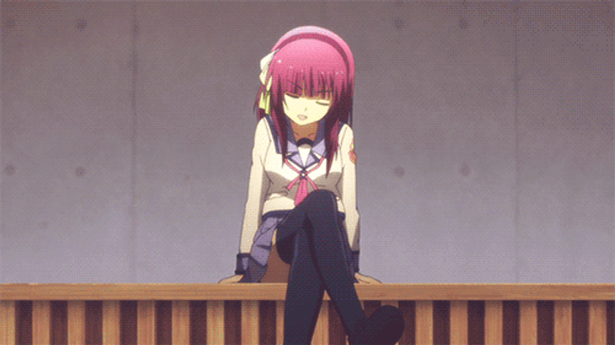 Jumping Yuri Of Angel Beats GIF