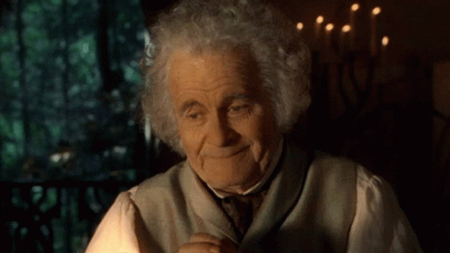 Jumpscare Face Bilbo Baggins GIF