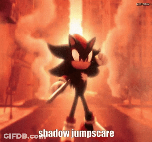 Jumpscare Shadow The Hedgehog GIF