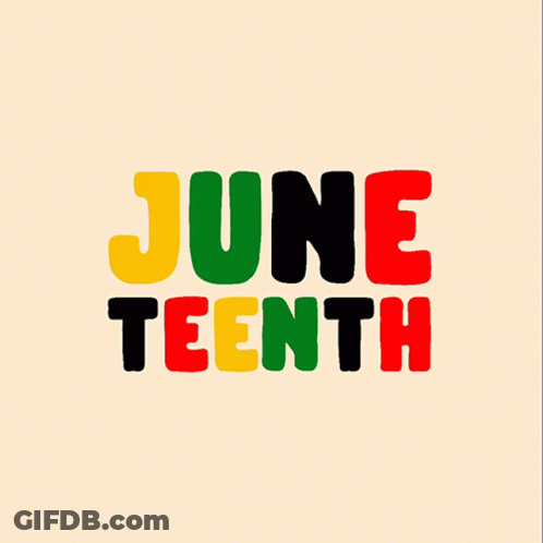 June Tenth Logo With Yellow Red Green GIF